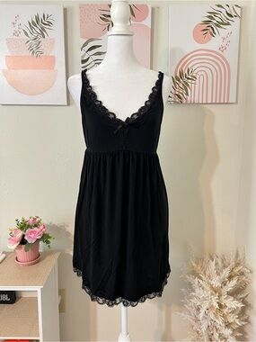 Avidlove black slip nightie